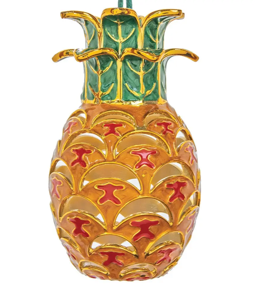 Royal Pineapple Ornament -- Mango Orange 1