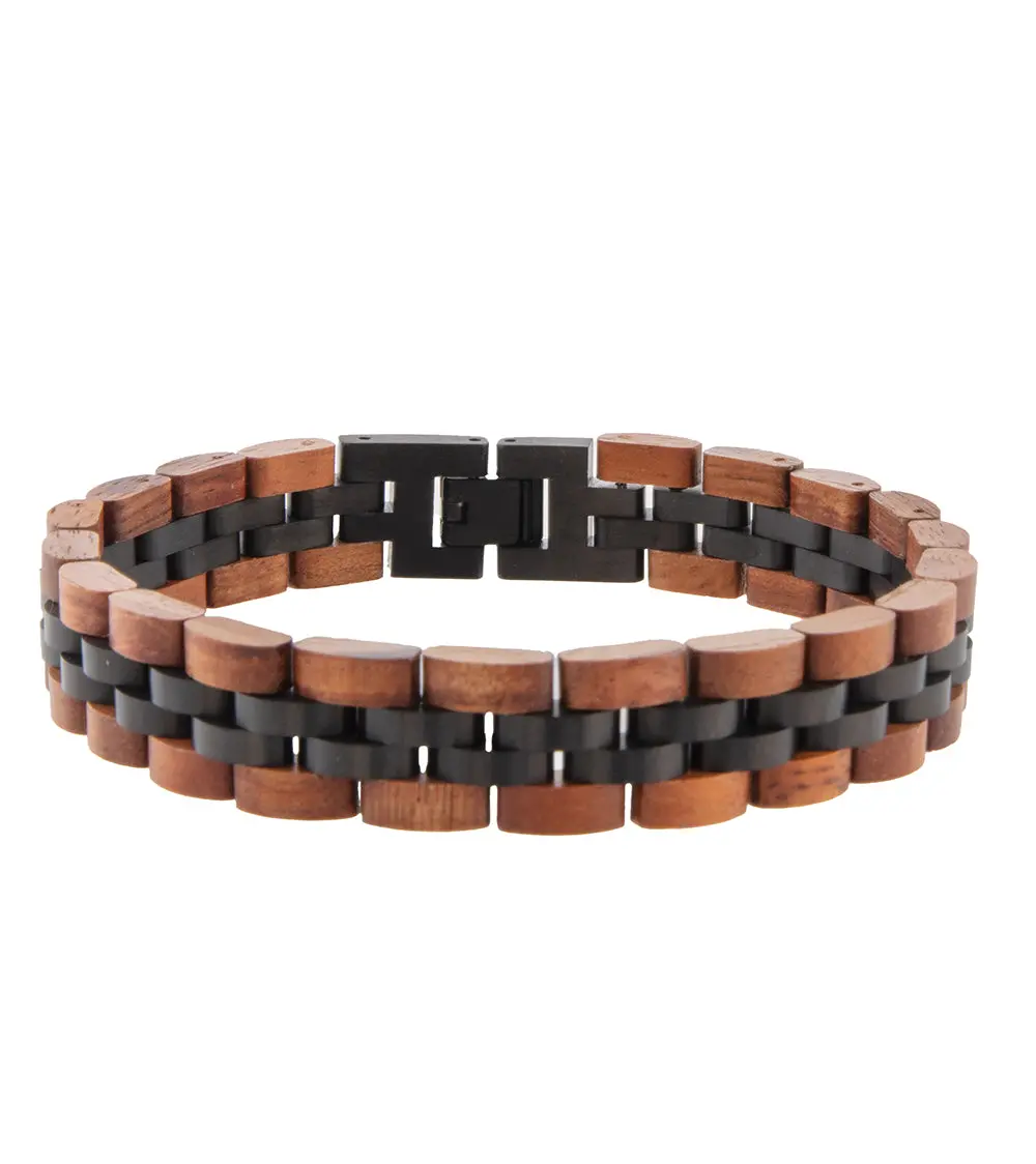 Koa Bracelet – Wide, Black Metal 1