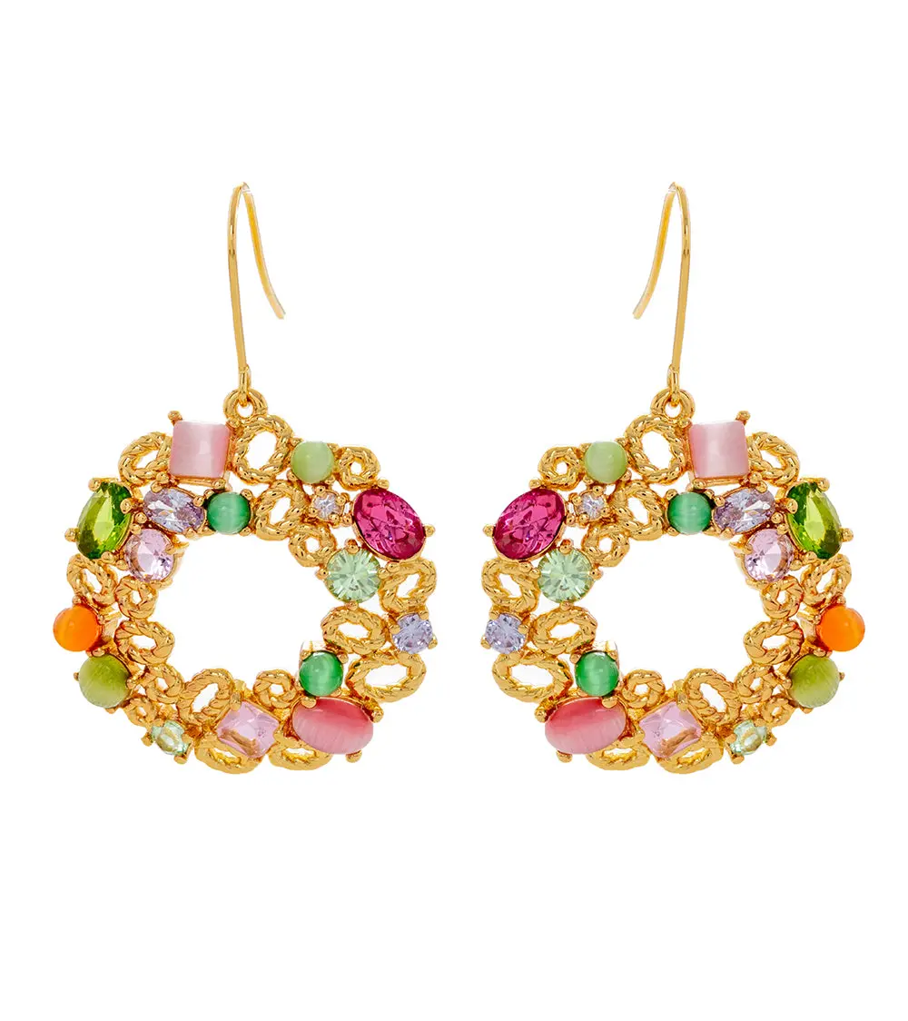 "Circle Of Love" Earrings, 14K Gold Plated 1