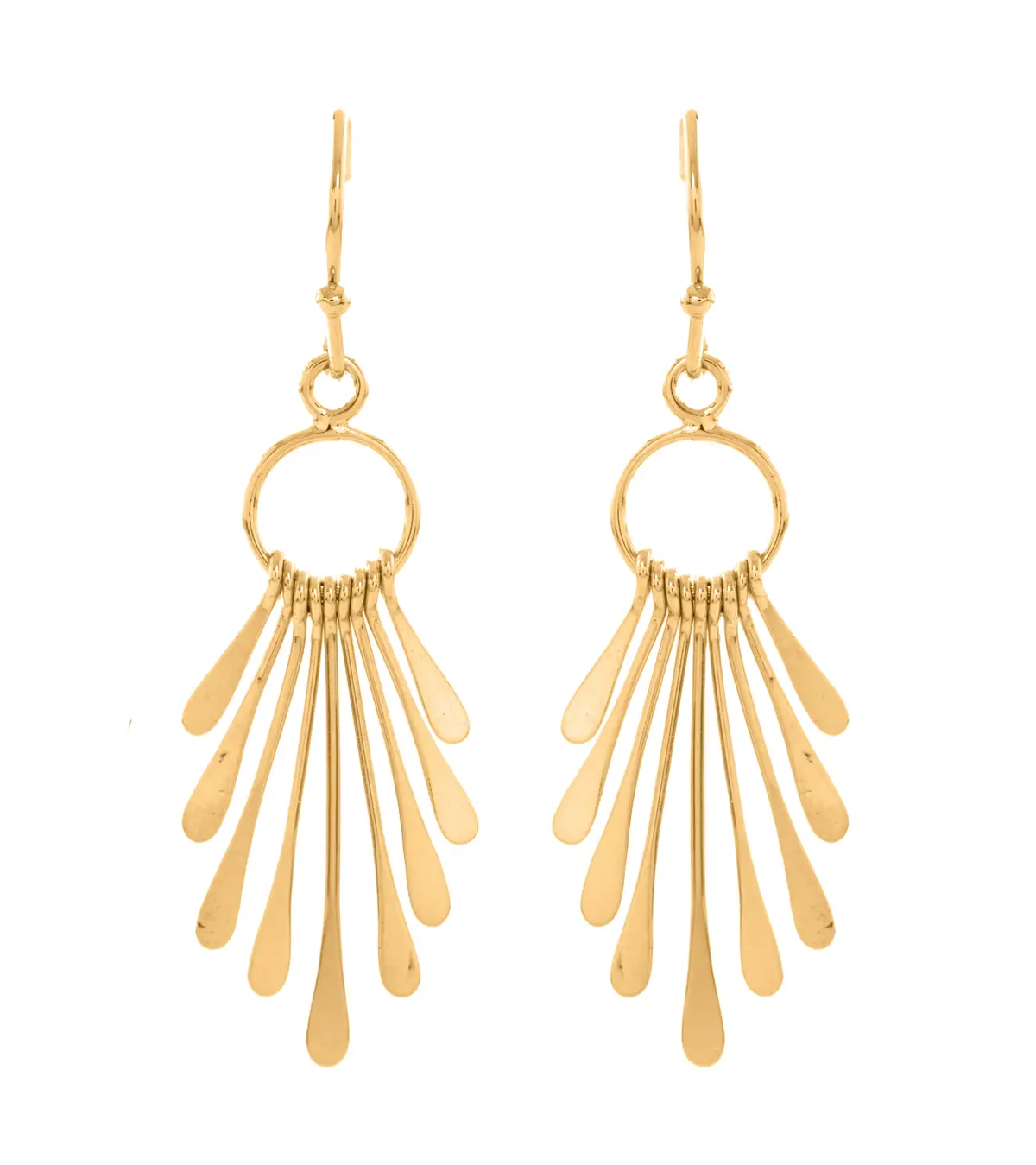 Fringe Earrings, 14K Gold Plated 1