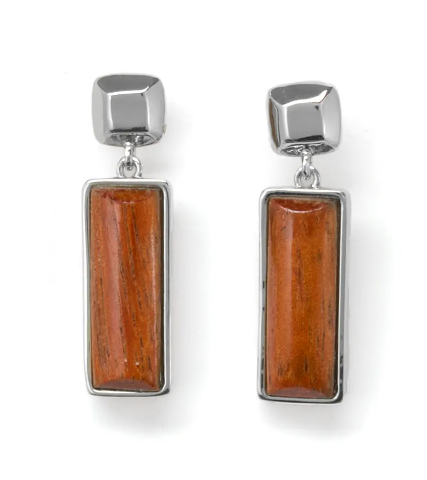 Rectangle Drop Earrings Koa Fine Jewelry - Mjhc35710 1