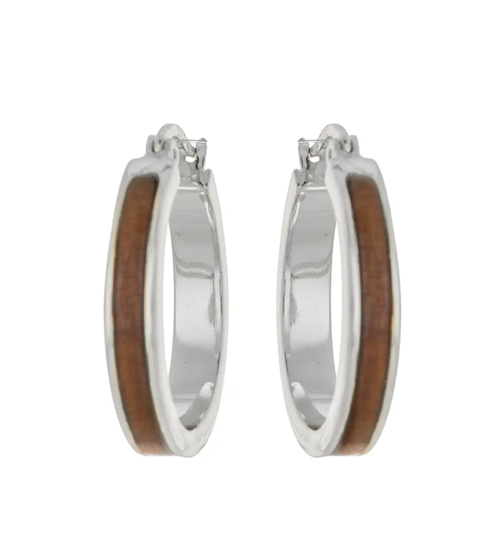 Koa Hoop Earrings 25Mm 1