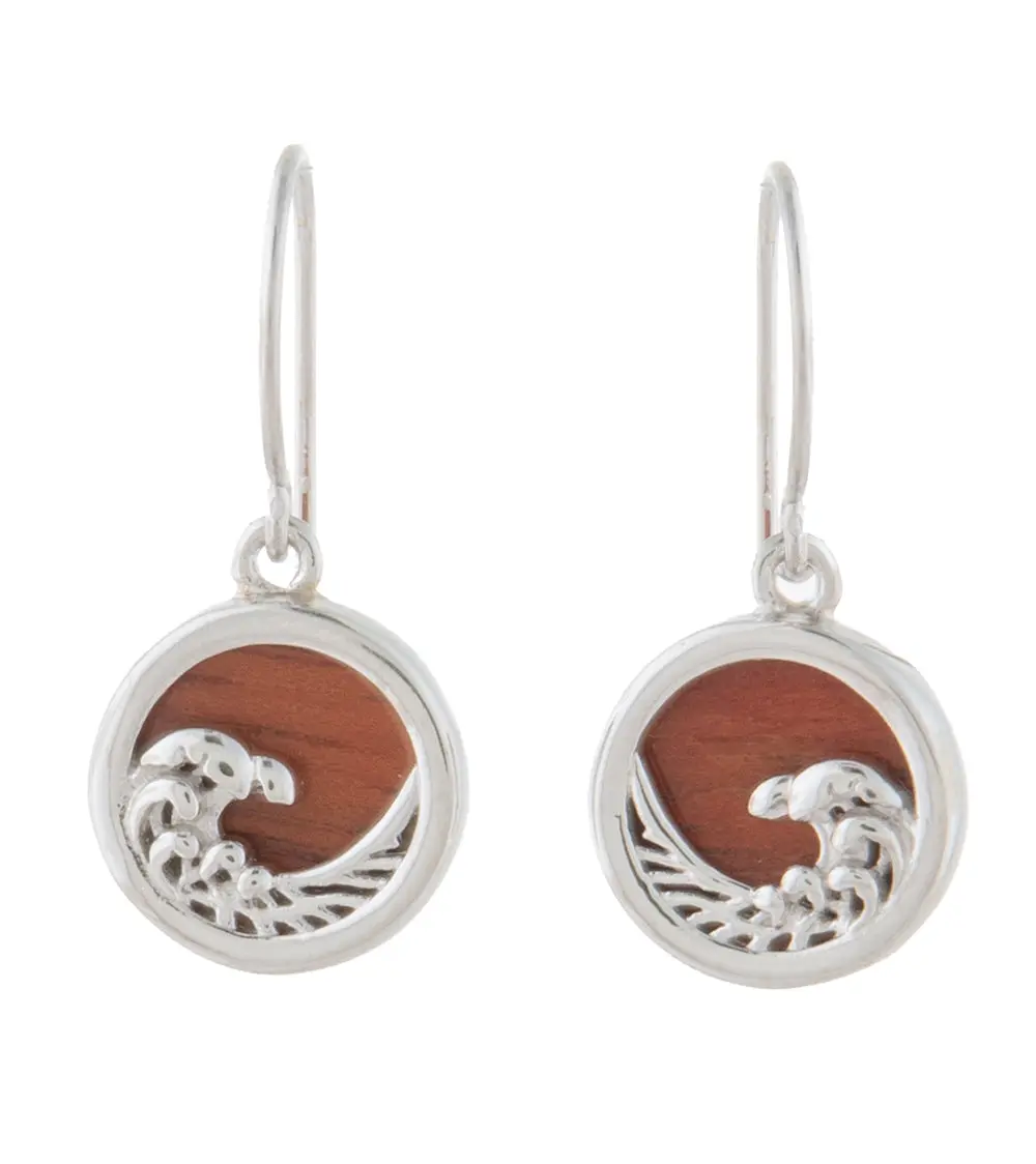 Koa Wave Earrings 1