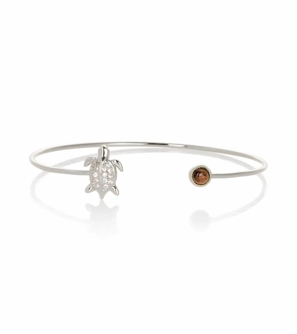 Rhodium Honu Cuff 1