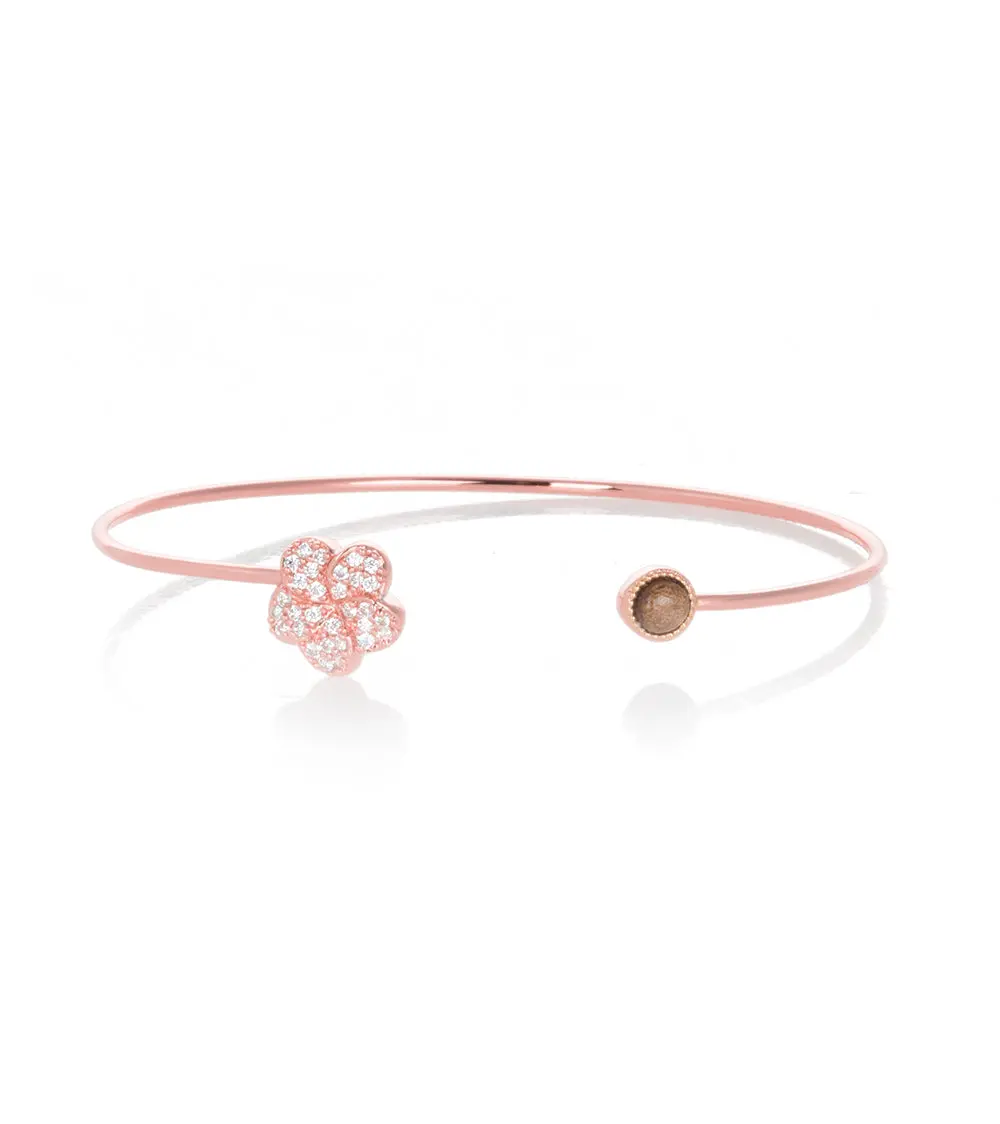 Rose Gold Plumeria Cuff 1