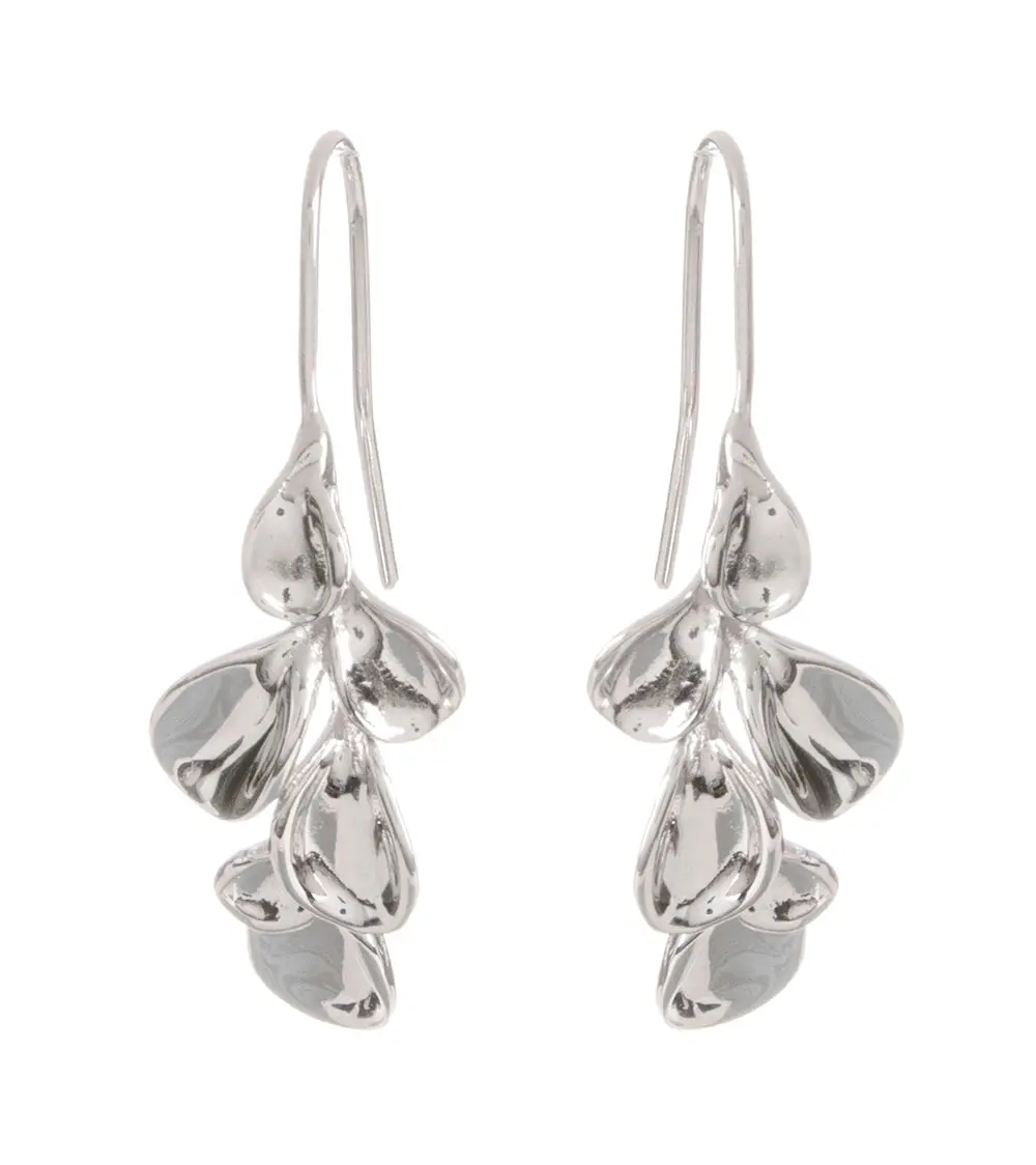 Floating Plumeria Petals Tear Drop Earrings 52714 1