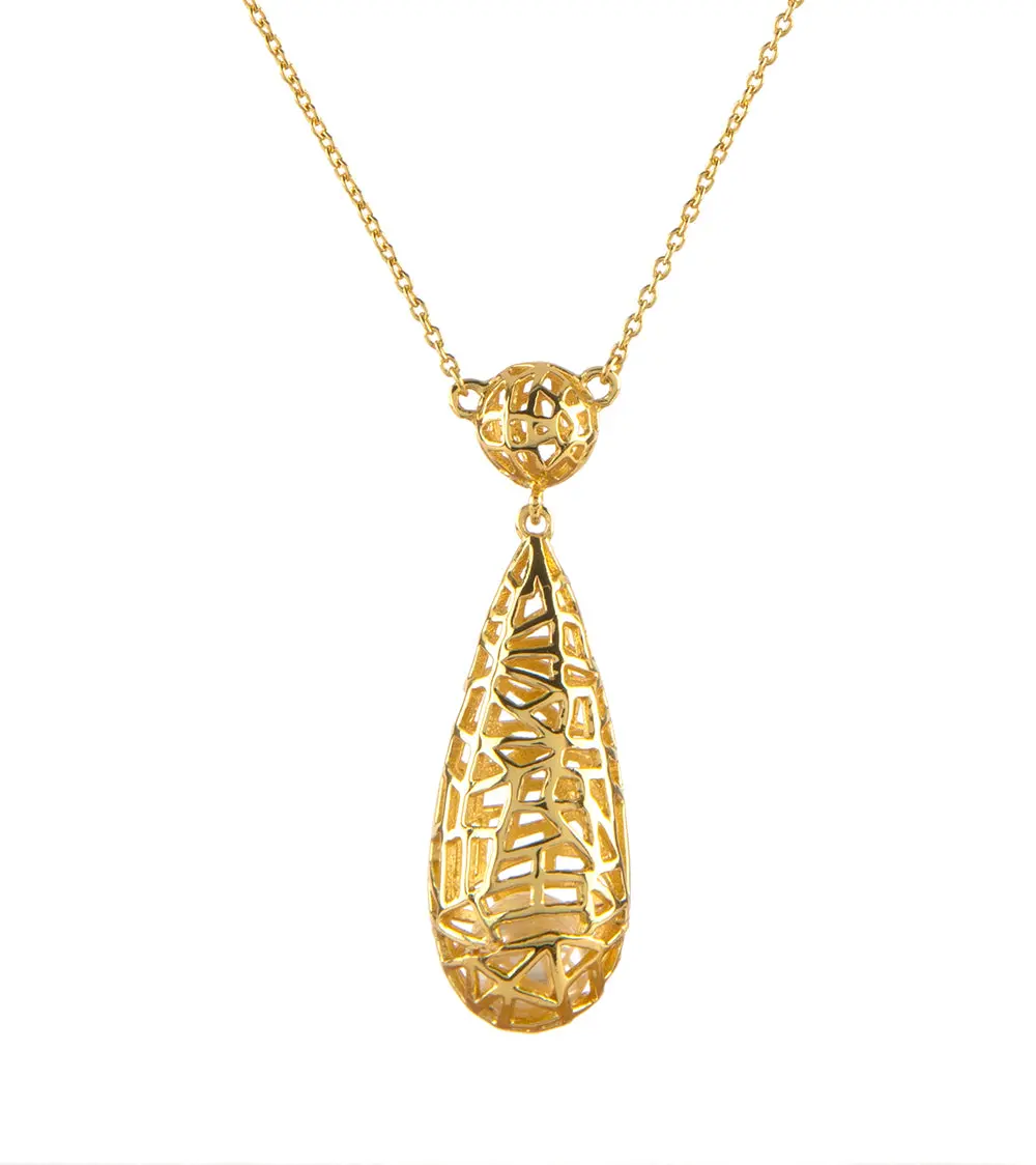 Hukilau Tear Drop With Pearl Necklace 1