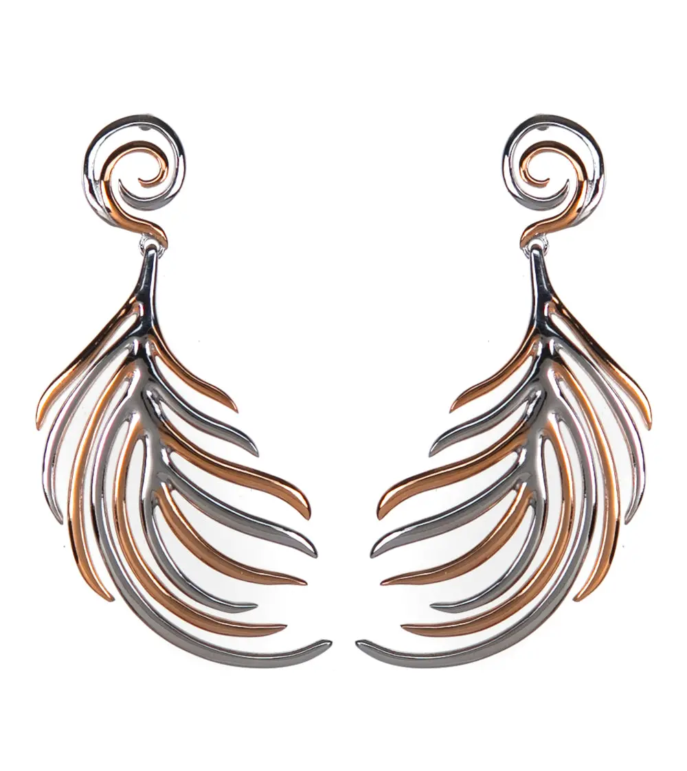Monstera Post Drop Earrings 1