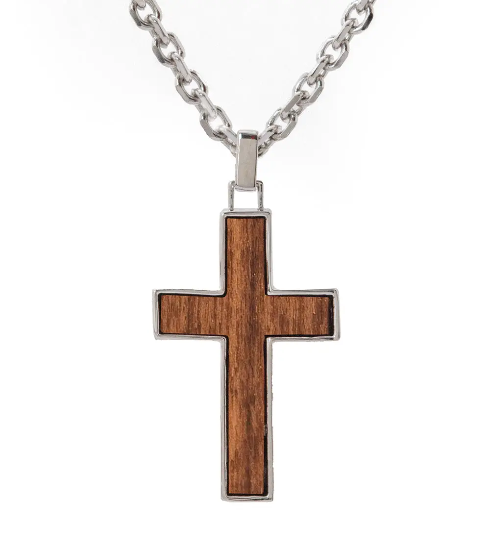 Uss Missouri Teak Cross Pendant, Large 1