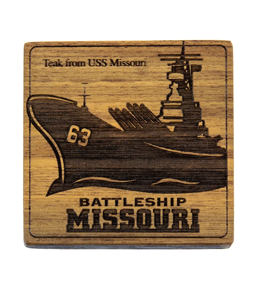 Uss Missouri Teak Coaster, Mighty Mo Ii 1