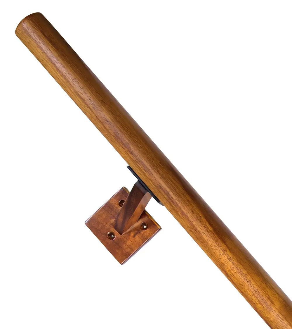 4' Solid Koa Handrail With Koa Wall Mounts 1