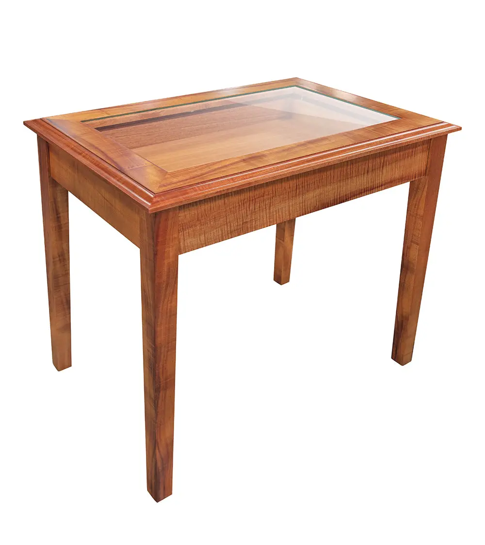 Lockwood Display Side Table With Drawer And Lights 1