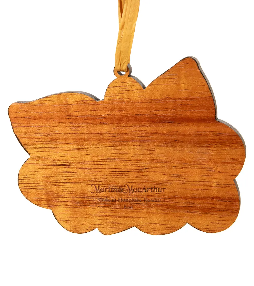 Koa Flat Ornament - Plumeria 2
