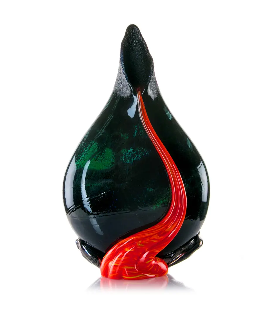 Glass Vessel "Black Lava Trail 2" By Daniel Moe 1