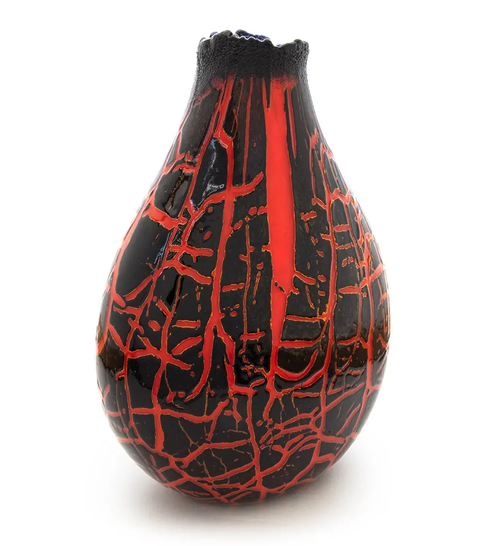 Glass Crackled Vase "Cv-62" 1