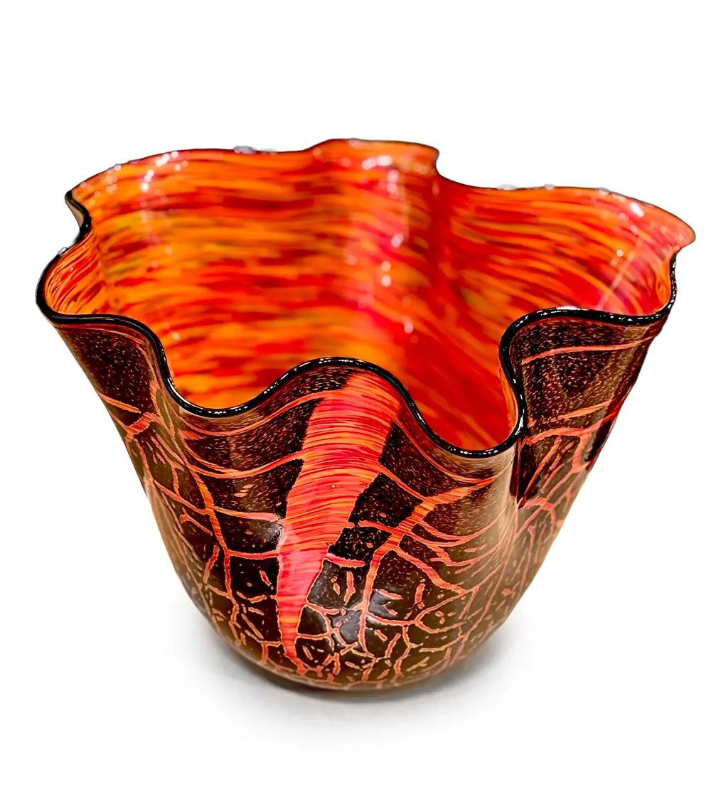 "Crackled Kilauea Bowl" By Daniel Moe 1