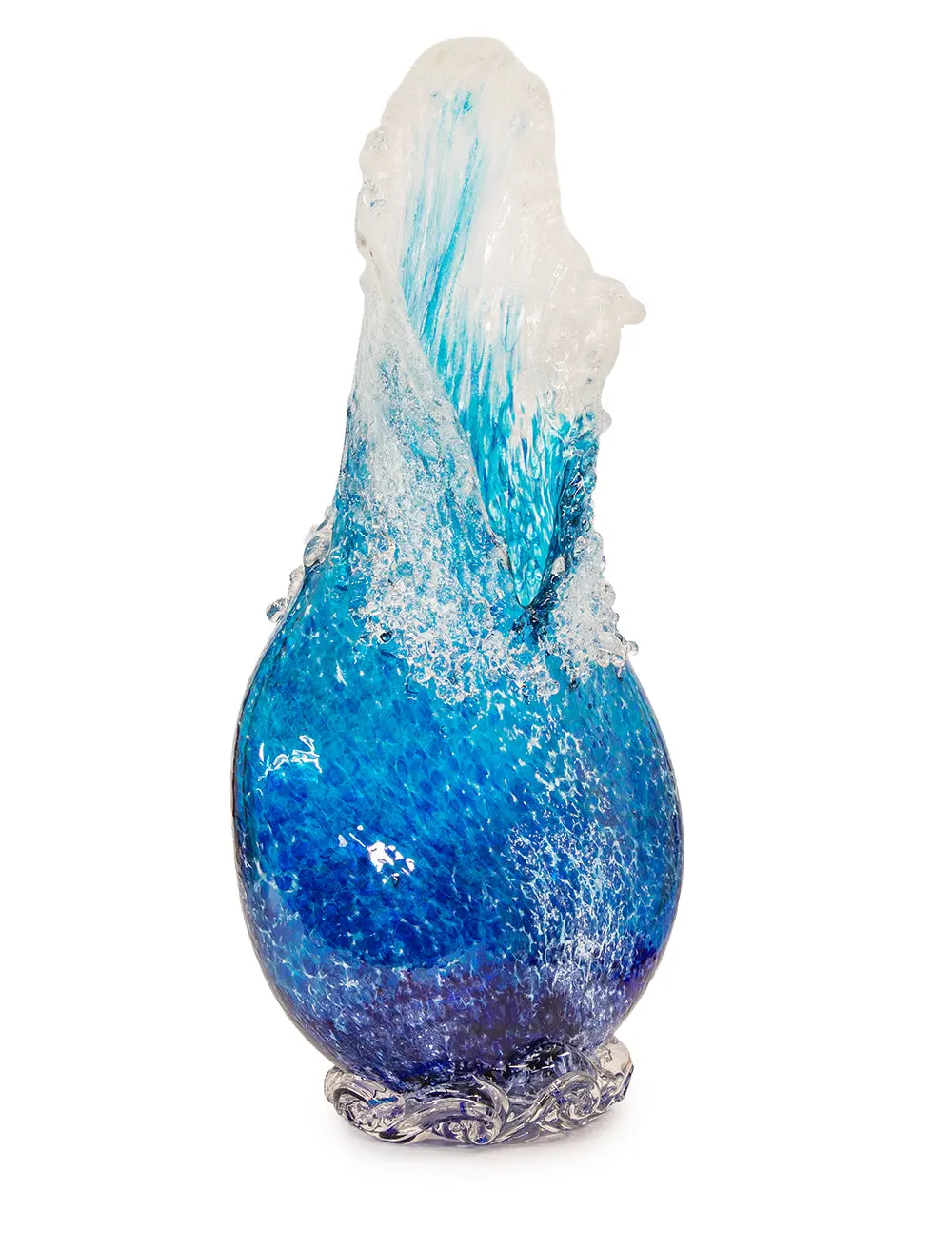 Glass Sculpture "Kalapana Kai Wave Vase" Wv259 By Daniel Moe 2