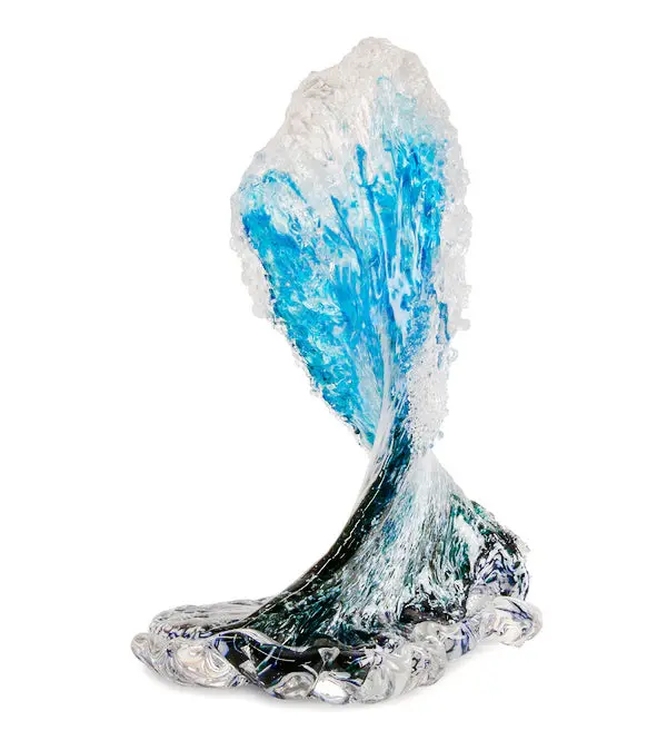 Glass Wave Sculpture "Kalapana Kai Sidewave" W459" 1
