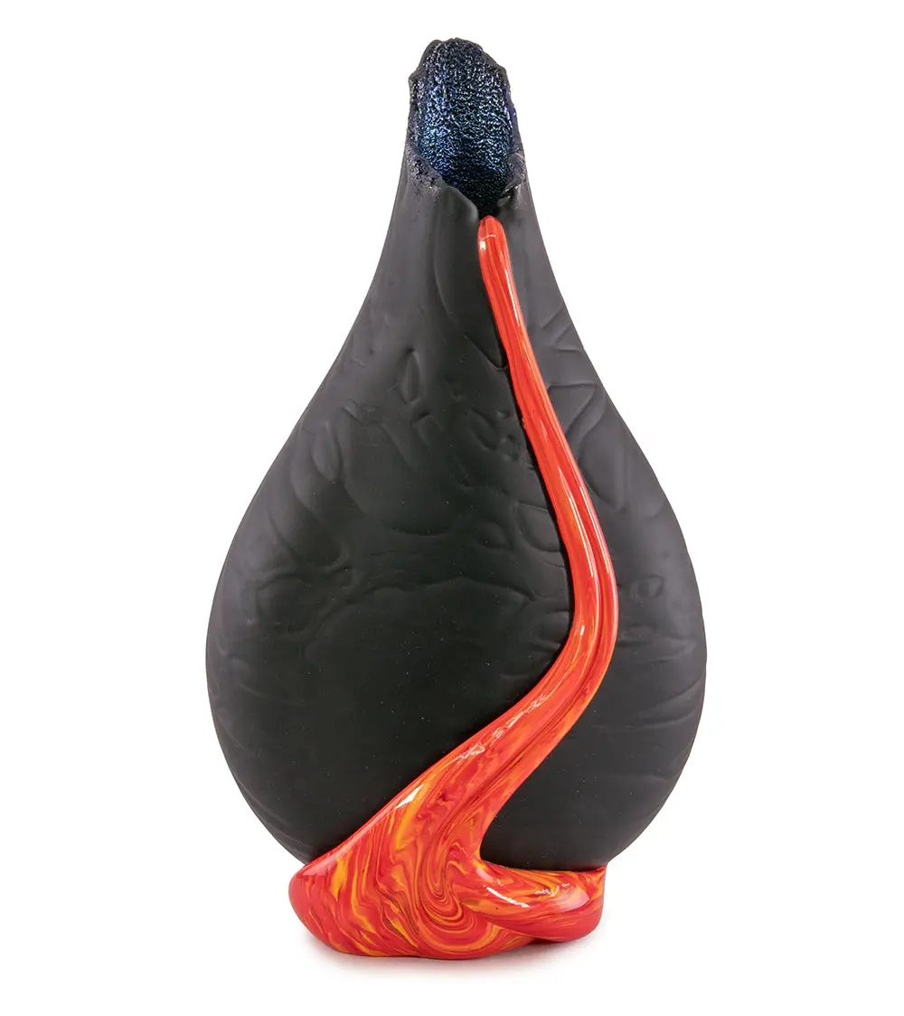 Glass Matte Black Surface Flow Vase "Bsf-79" 1