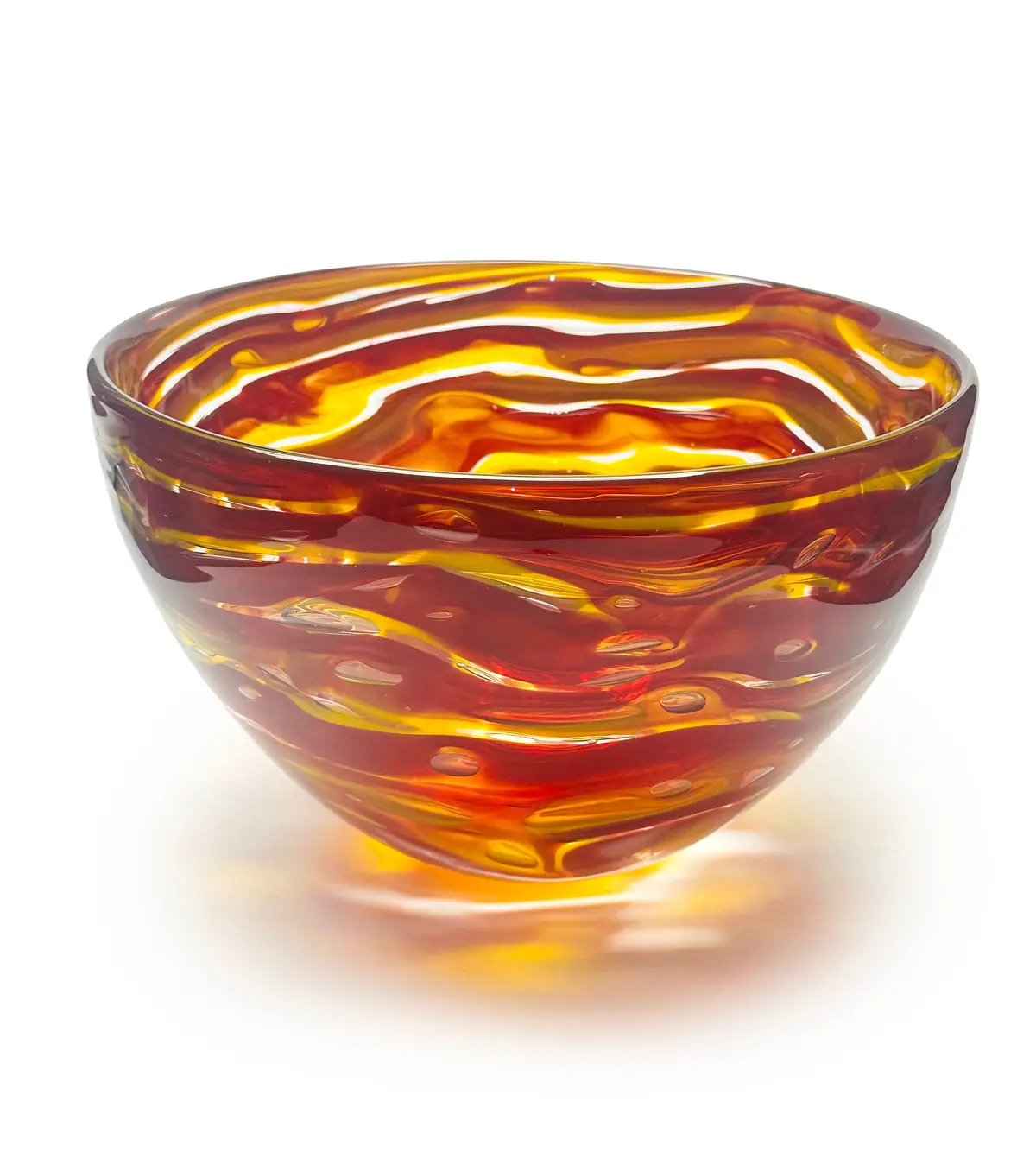 Glass Bowl "Pele" By Jonathan Swanz 1