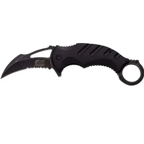 Mtech Extreme 4.75 Inch Folding Karambit Stone Wash Blade 1