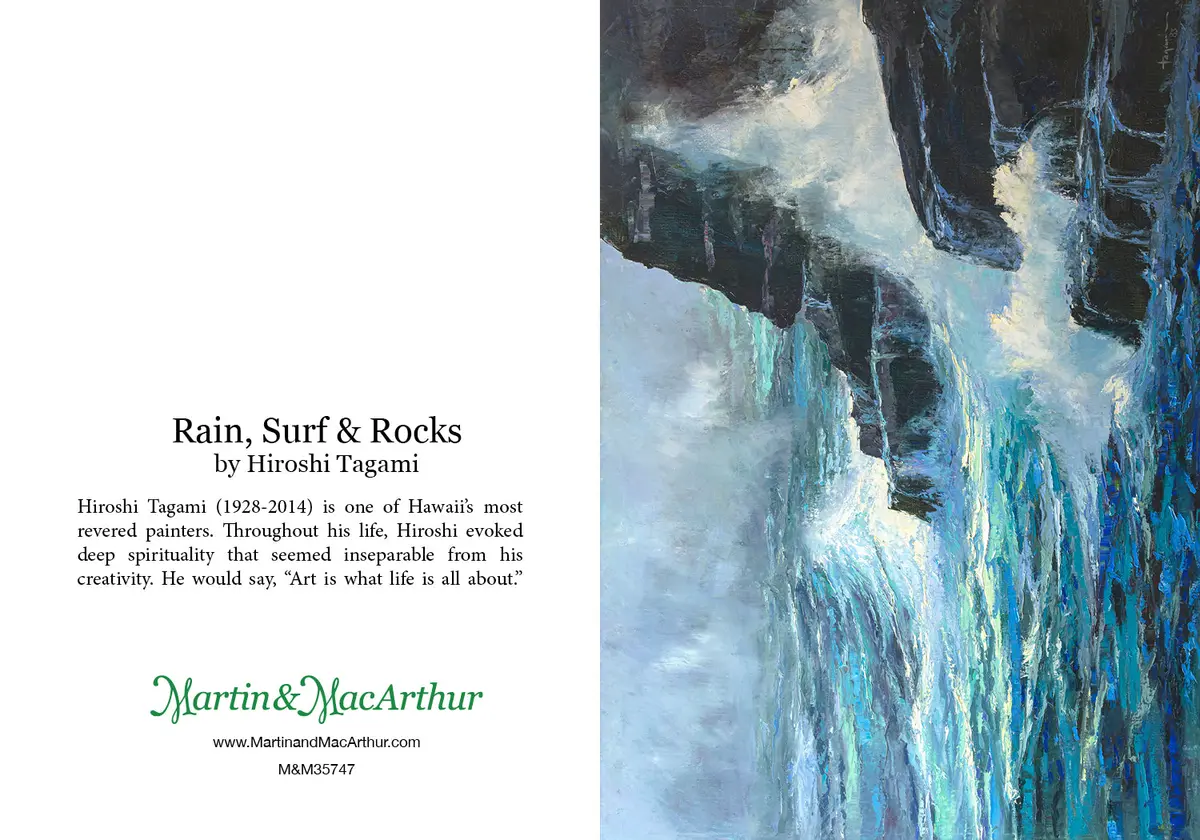 Greeting Card "Rain, Surf & Rocks" By Hiroshi Tagami 2