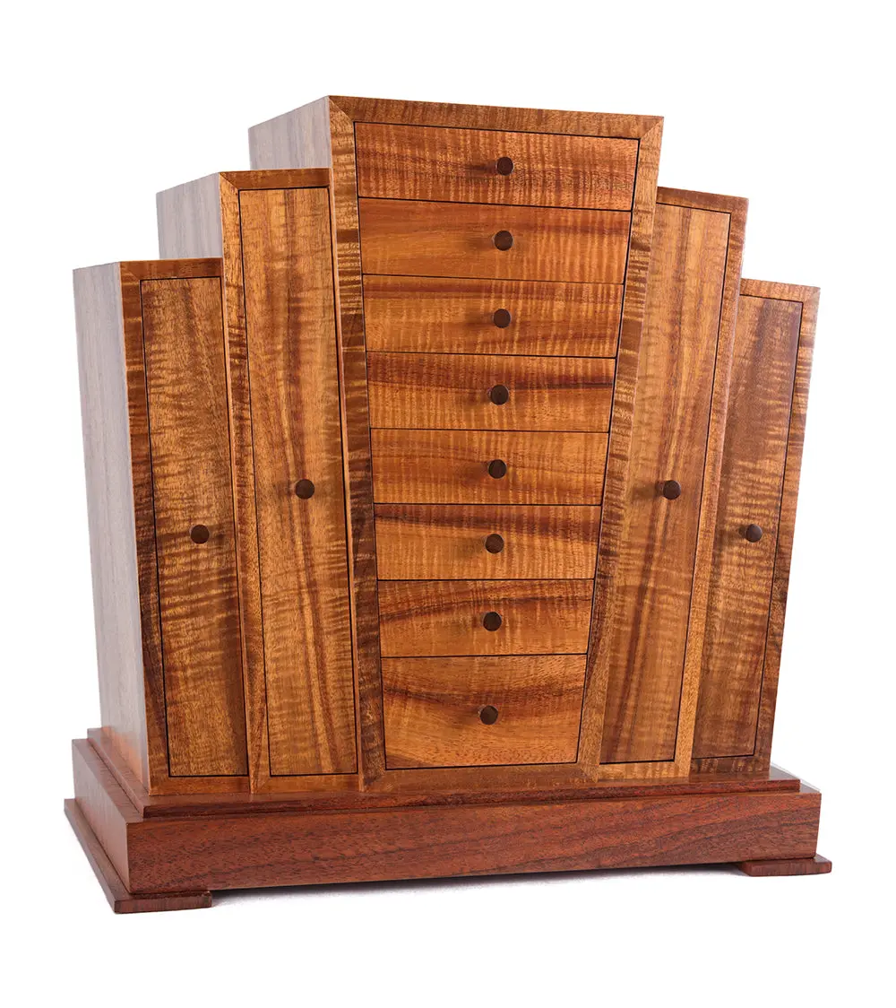 Curly Koa Jewelry Armoire 1