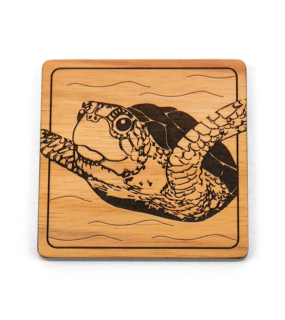Koa Modern Coaster - Swimming Honu 1