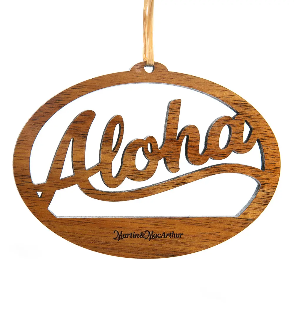 Koa Flat Ornament - Aloha 1