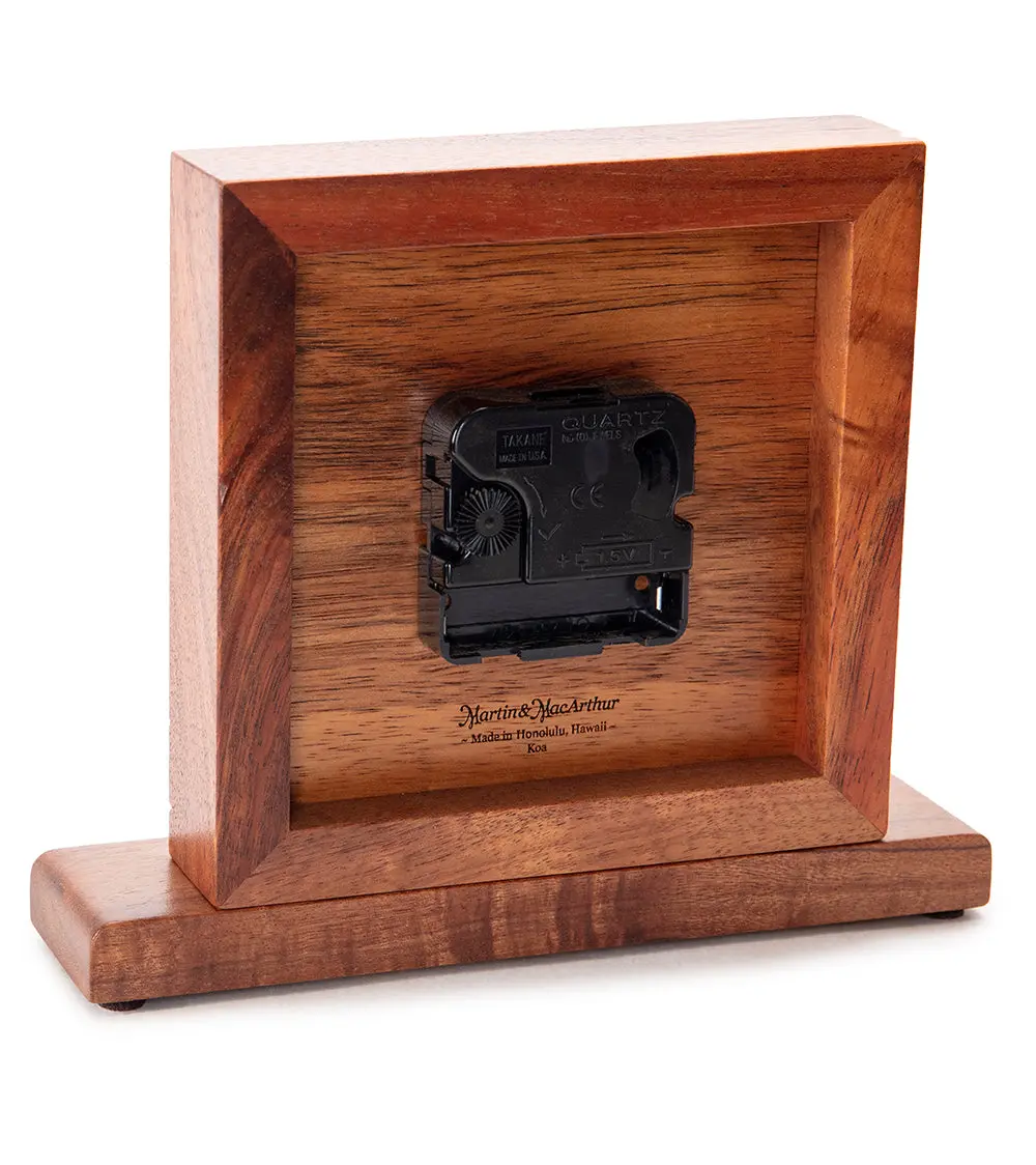 Koa Square Gecko Clock 2