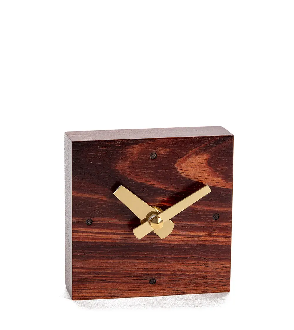 Koa Mini Square Clock 1