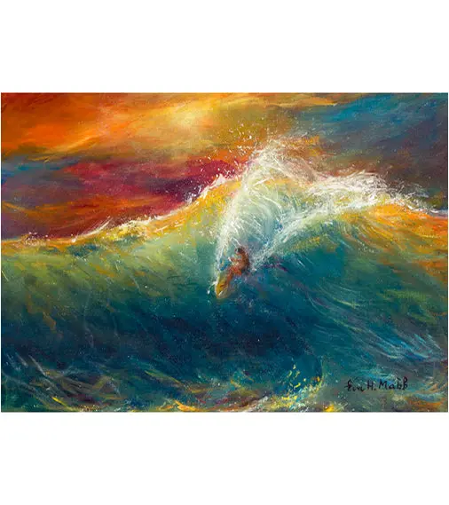 Greeting Card "Morning Surf" By Eva Makk 1