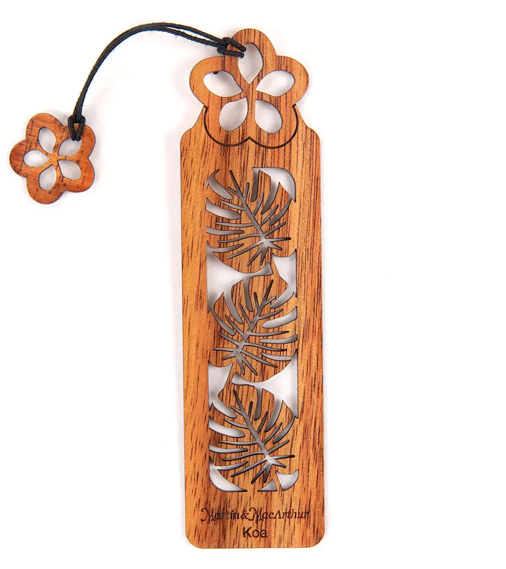 Koa Bookmark - Monstera 1