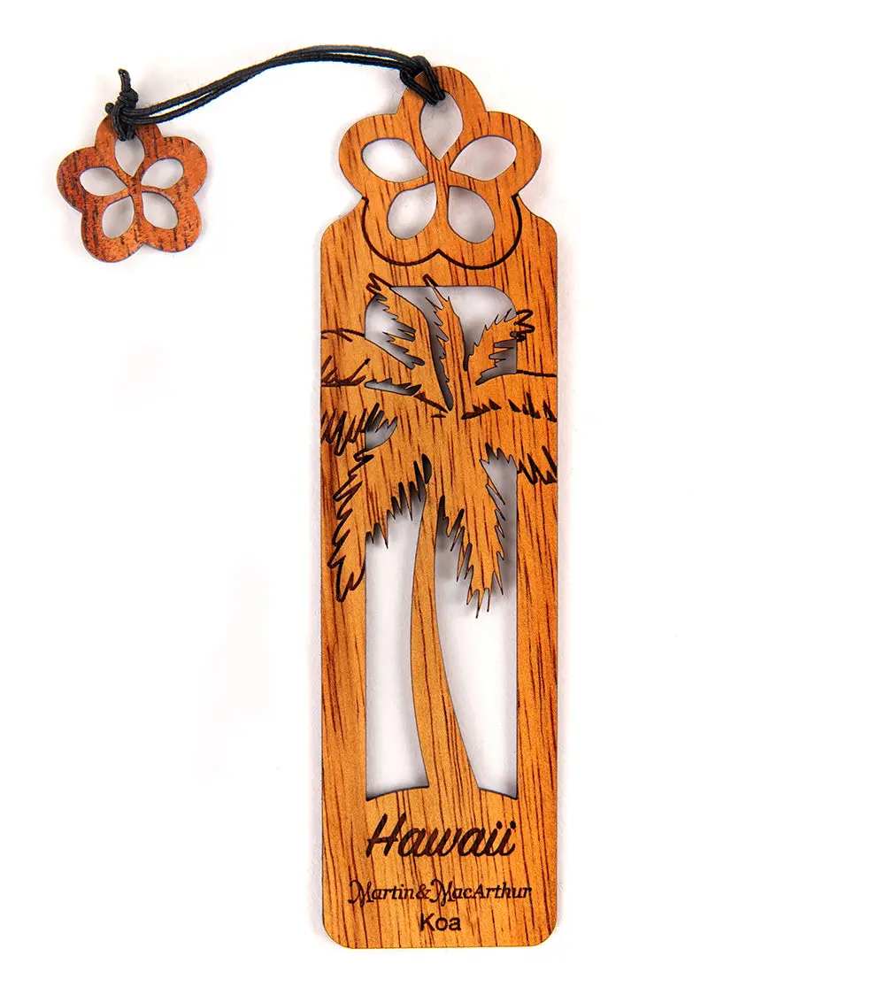 Koa Bookmark - Palm Tree 1