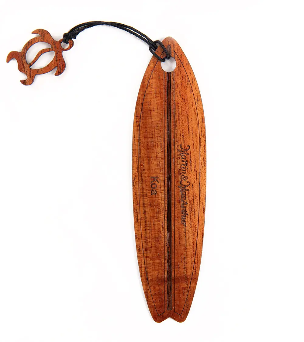 Koa Bookmark - Surfboard 1