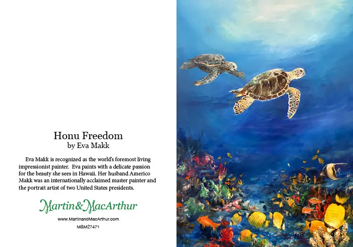 Greeting Card "Honu Freedom" By Eva Makk 2