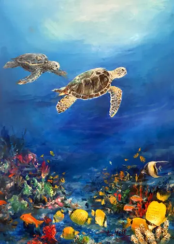 Greeting Card "Honu Freedom" By Eva Makk 1
