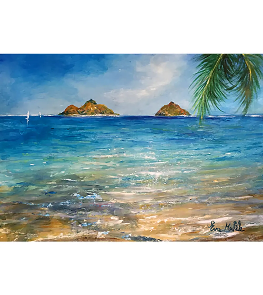 Greeting Card "Lanikai" By Eva Makk 1