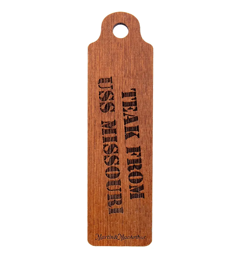 Uss Missouri Teak Bookmark "Stencil" 1