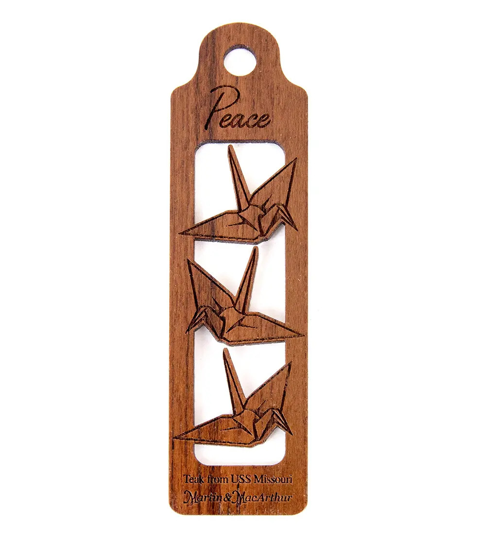 Uss Missouri Teak Bookmark "Cranes" 1