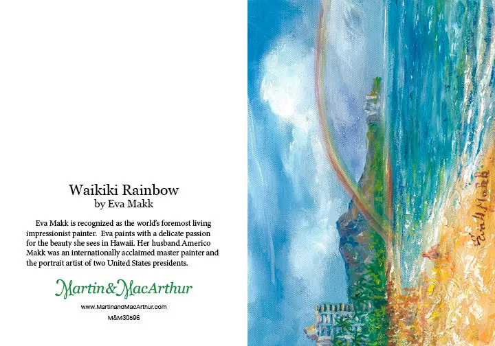 Greeting Card "Waikiki Rainbow" By Eva Makk 2