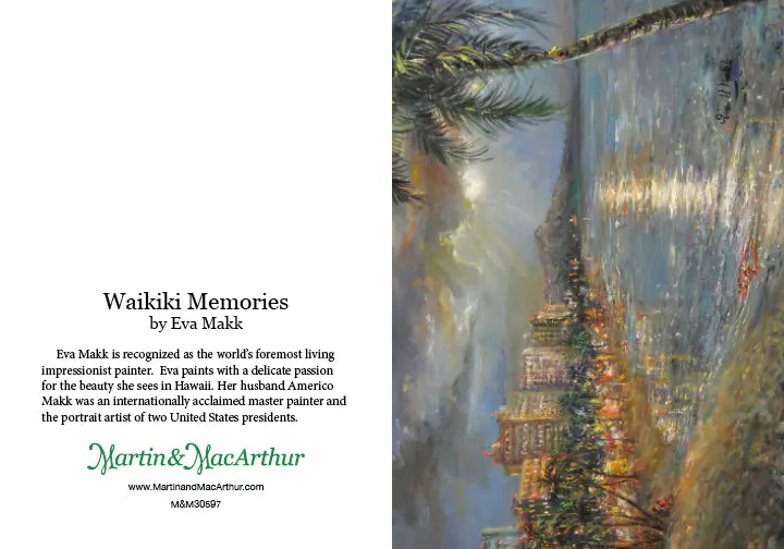 Greeting Card "Waikiki Memories" By Eva Makk 2