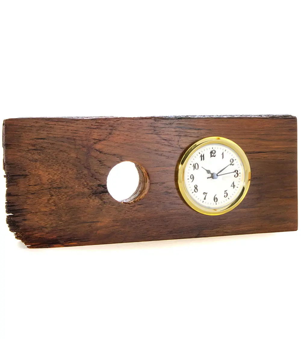 Uss Missouri Teak Plank Clock 1