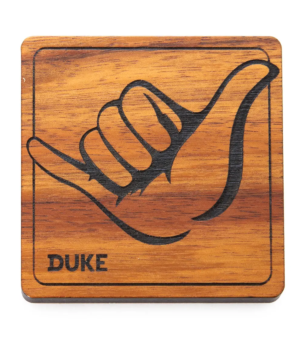Duke Koa Coaster – Shaka 1