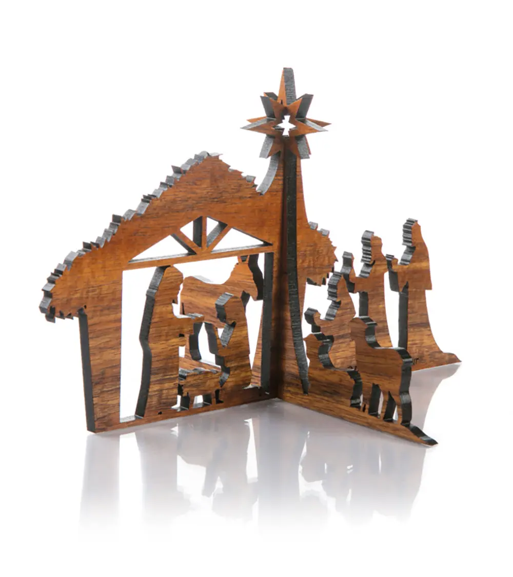 Koa 3D Nativity Table Top Display 1