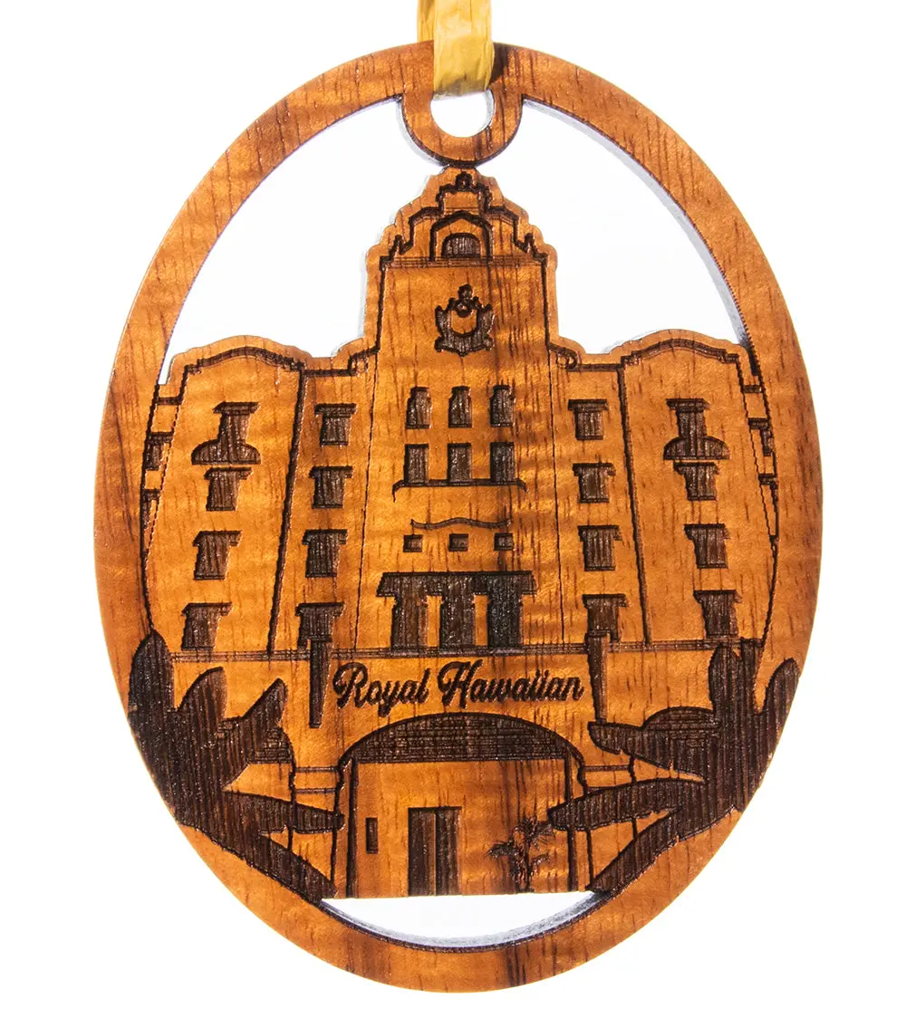 Koa Flat Ornament - Royal Hawaiian Hotel 1
