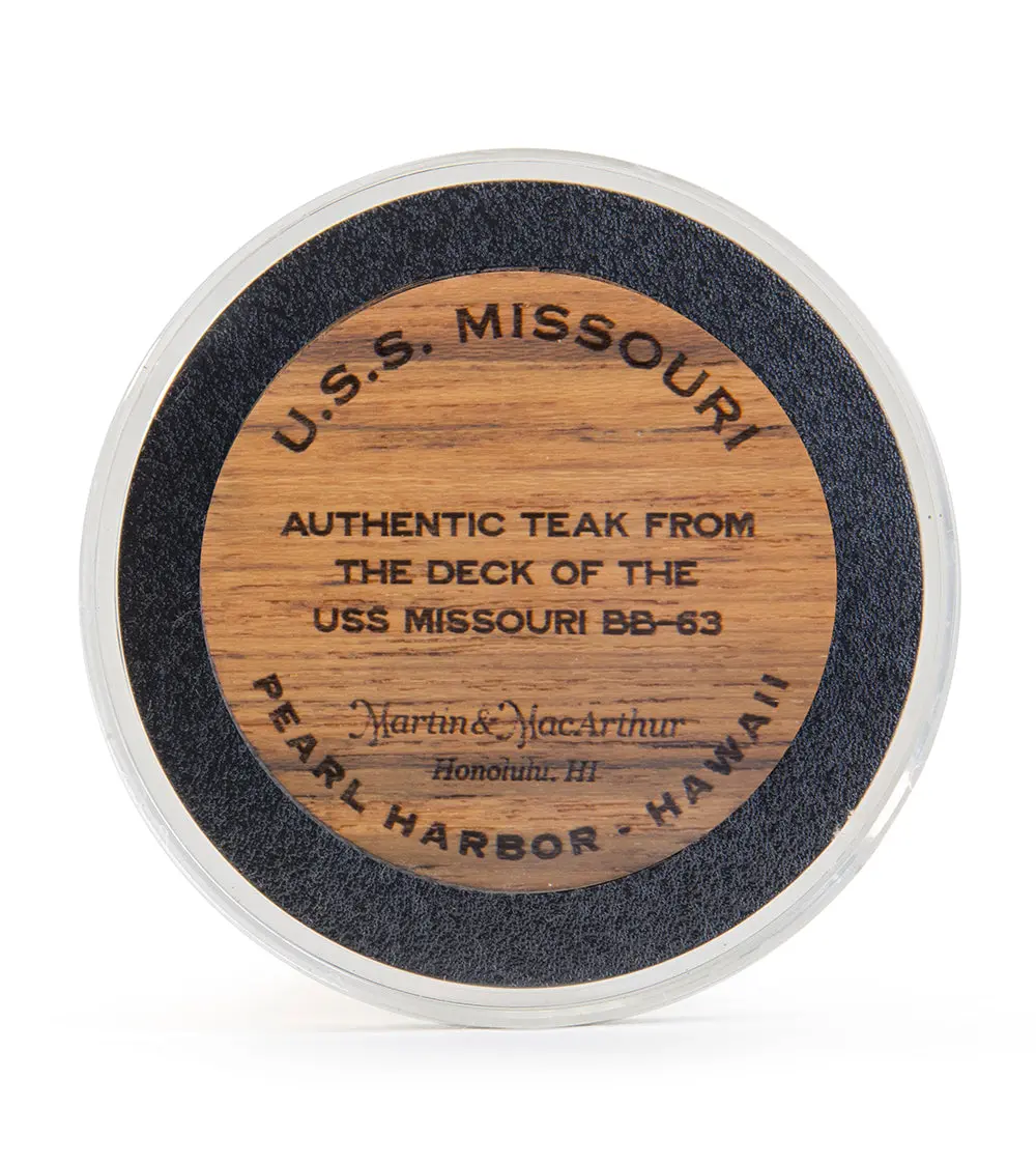 Uss Missouri Teak Challenge Coin "Beginning And End" 2