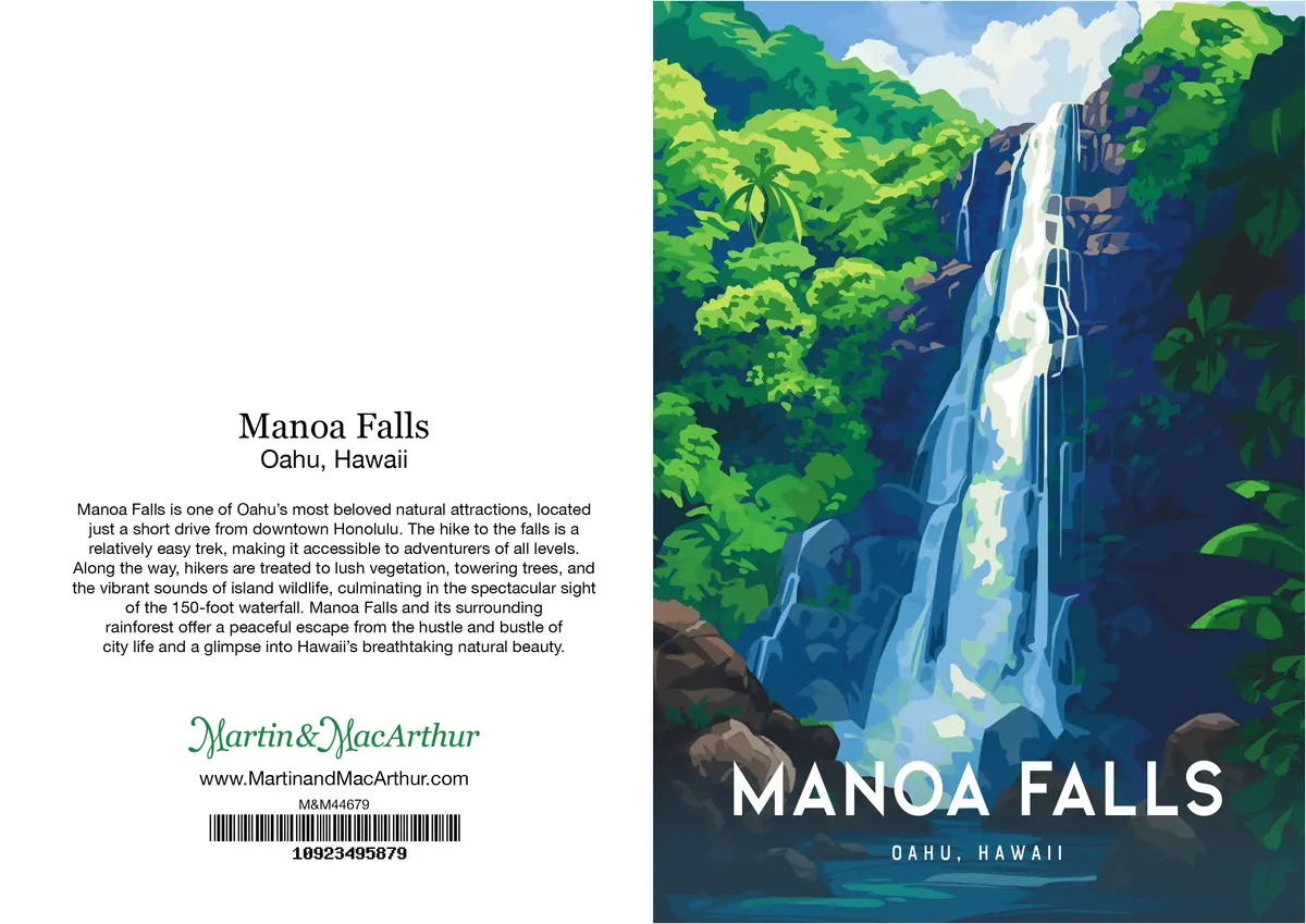 Greeting Card "Manoa Falls, Oahu" Hawaii Travel Art 2