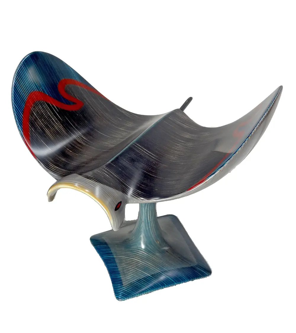 Wood Sculpture "Manta" By Rock Cross 1