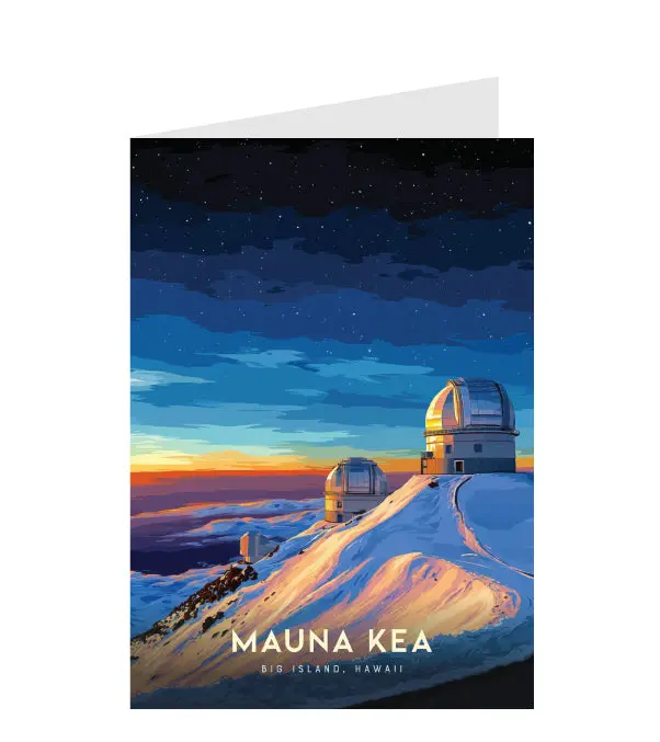 Greeting Card "Mauna Kea, Big Island" Hawaii Travel Art 1
